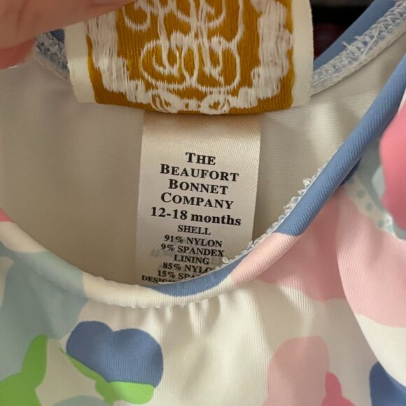 The Beaufort Bonnet Company Brookhaven Bow Girls one piece swim - Picture 6 of 7